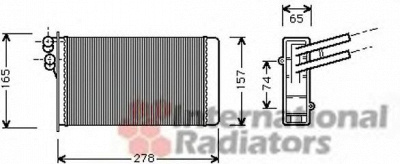 VAN WEZEL 03006097 -  Теплообменник, отопление салона